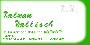 kalman wallisch business card